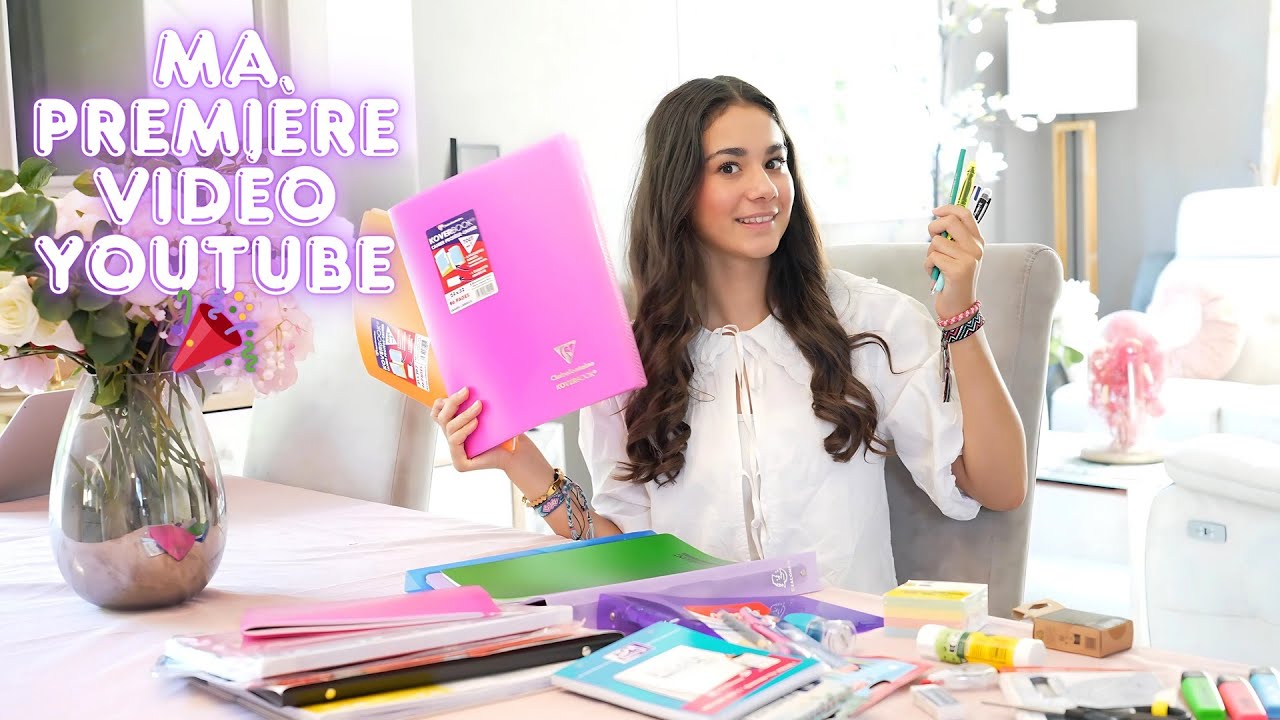 Ma première vidéo YouTube 🎉 : Mes fournitures scolaires pour le lycée / Back to School | Maïssa...
