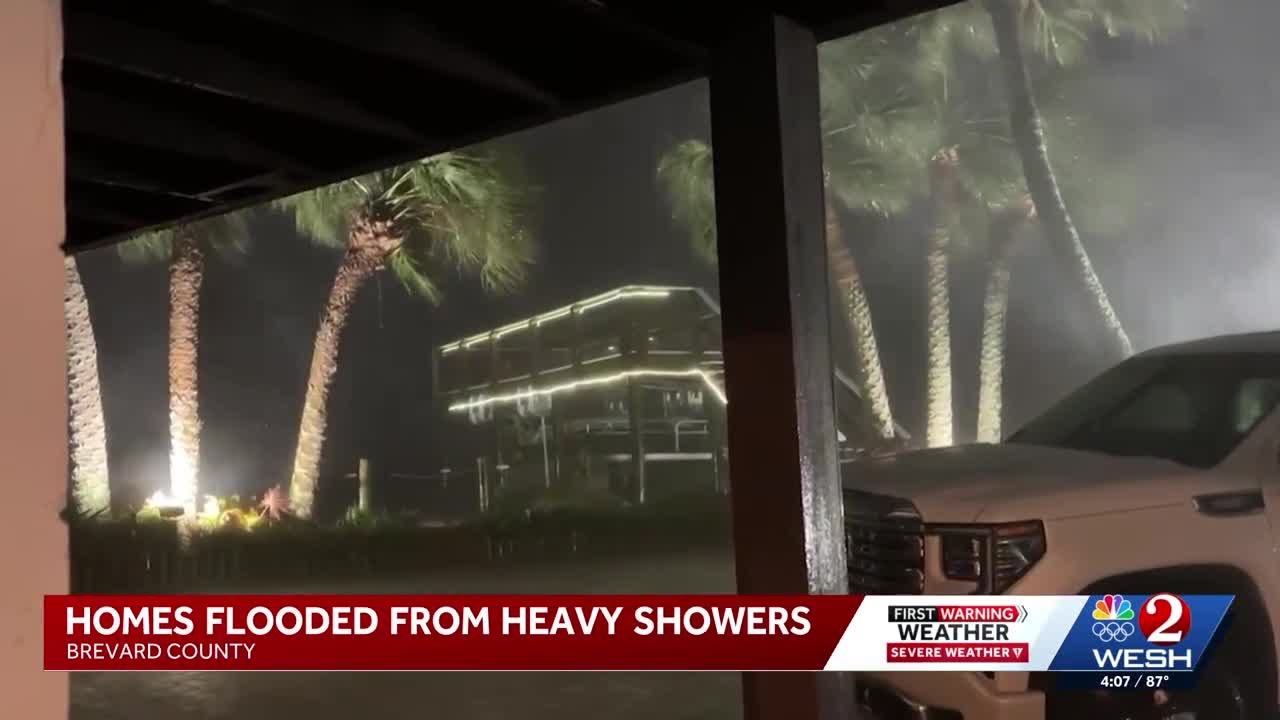 Homes flooded from heavy rain in Brevard County