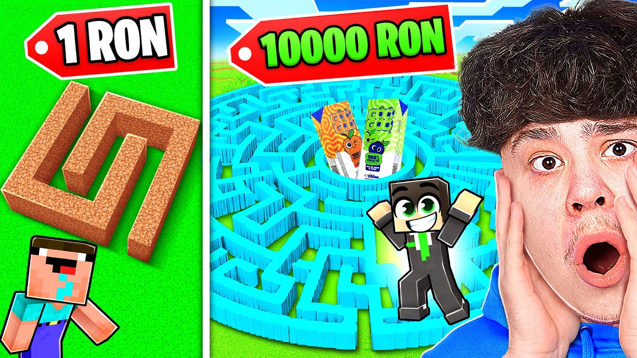 LABIRINT DIRT vs LABIRINT DIAMANT in MINECRAFT !