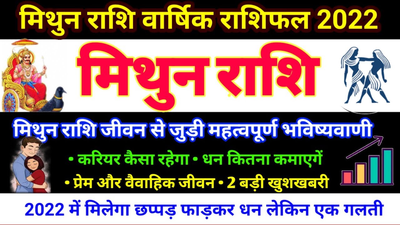 मिथुन राशि वार्षिक राशिफल 2022।Gemini Yearly horoscope 2022|Mithun rashi Rashifal 2022|Mithun