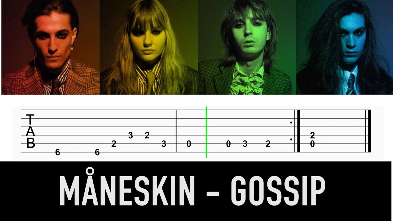 M&aring;neskin - Gossip / Easy Guitar Tutorial (RIFF)