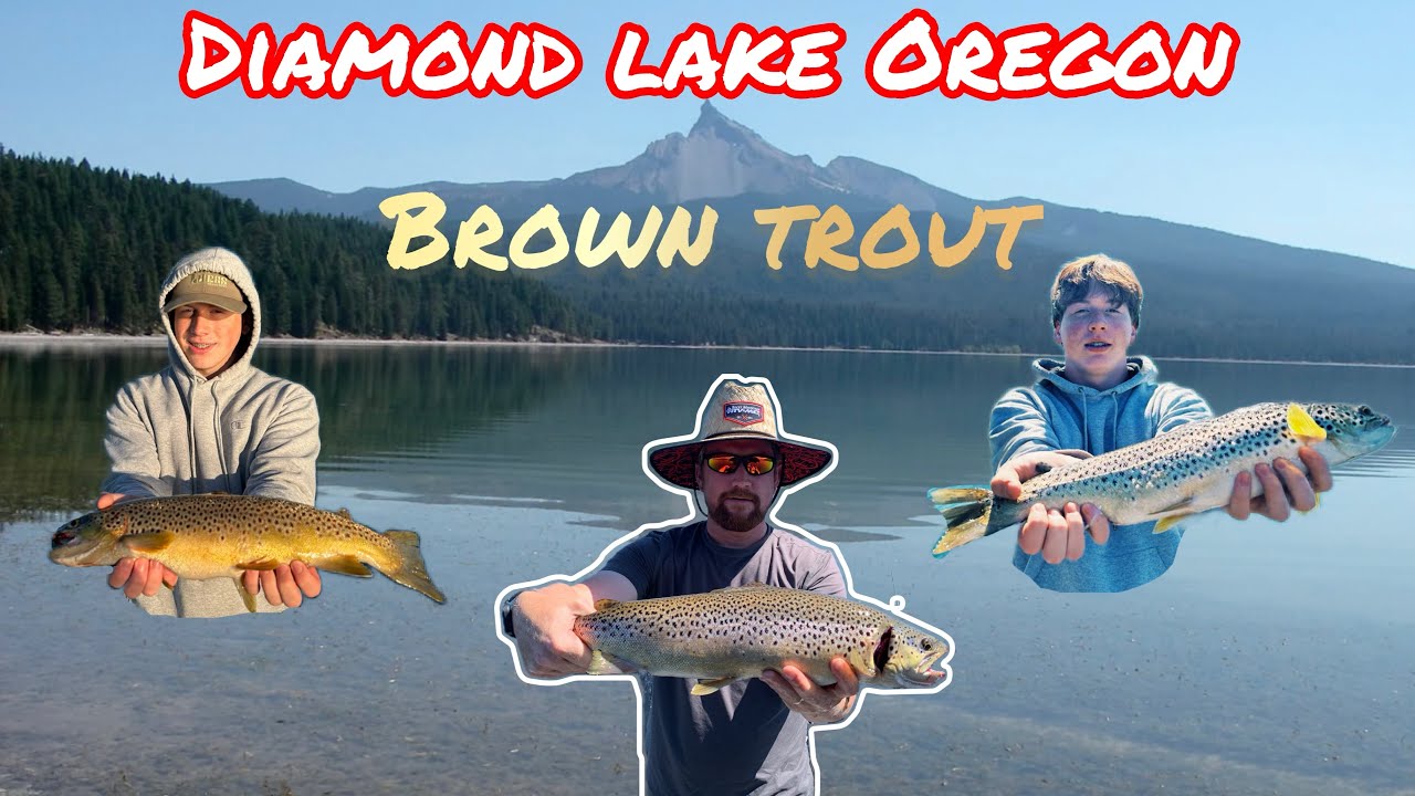 Diamond Lake trolling for Trout…Browns, Rainbows, and Tiger.