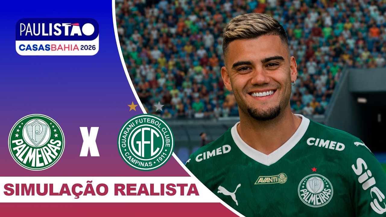 PALMEIRAS X GUARANI | Paulistão 2026 | Simulação Realista