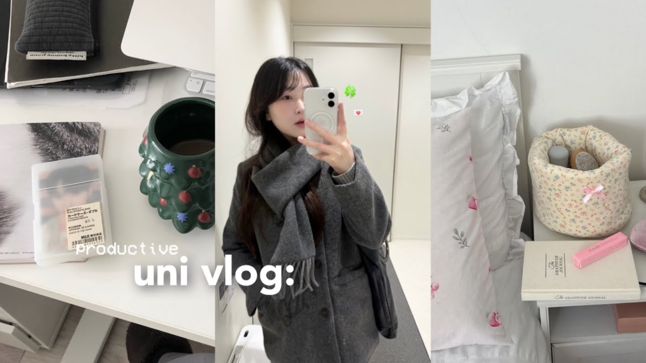 uni vlog : 大学３年生のvlog🌀| study with me🎧| 発表に追われまくりな日々 | Qoo10メガ割購入品🌟🎶