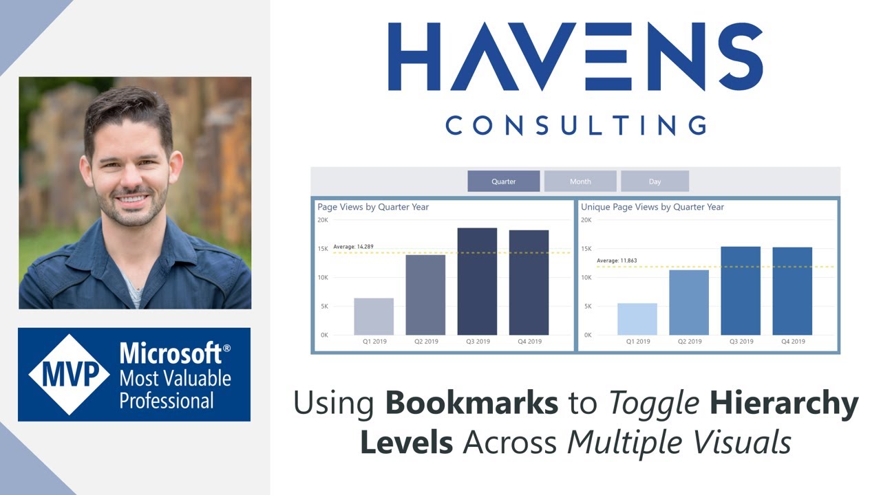 Using Bookmarks to Toggle Hierarchy Levels Across Multiple Visuals in Power BI