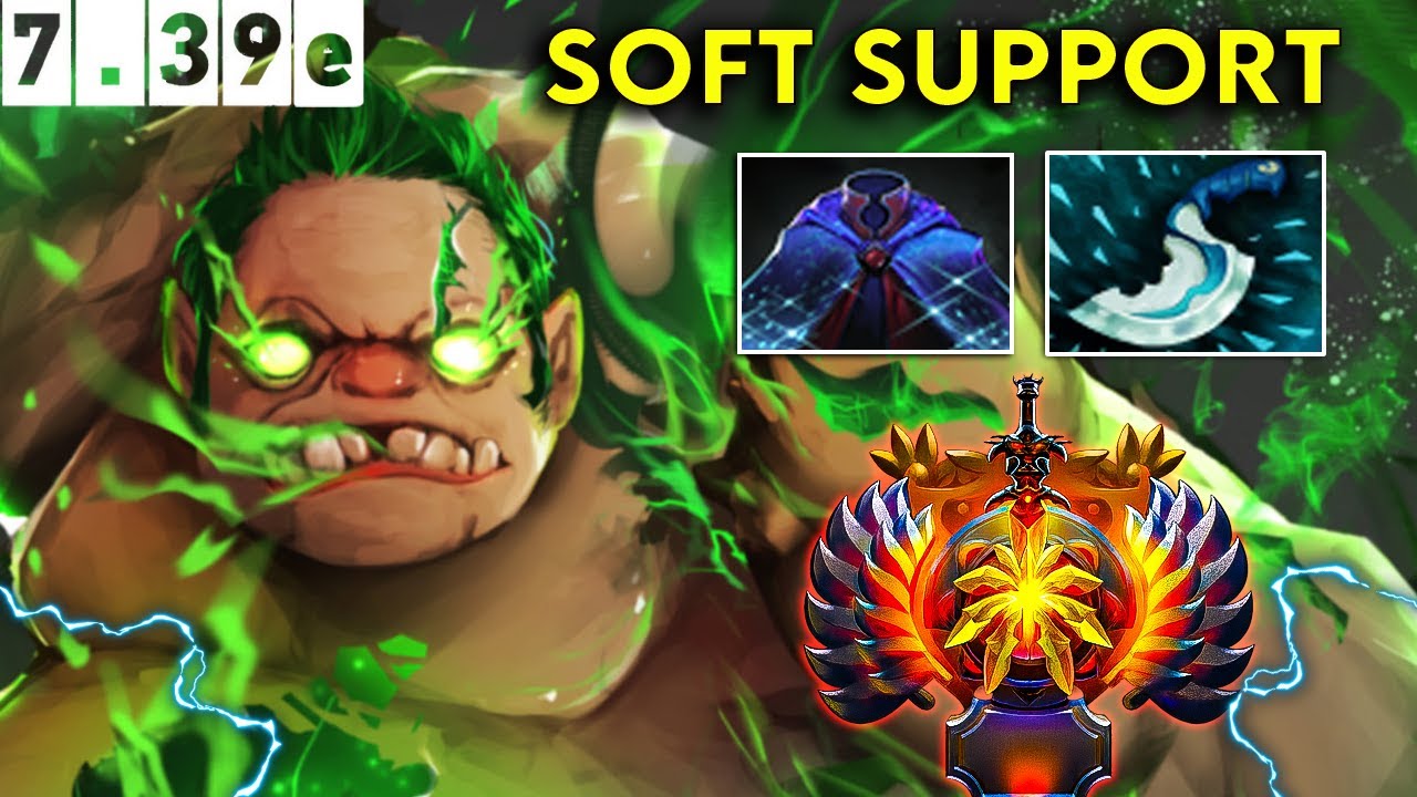Pudge Immortal Soft Support - Dota 2 Patch 7.39e Pro Pub Gameplay