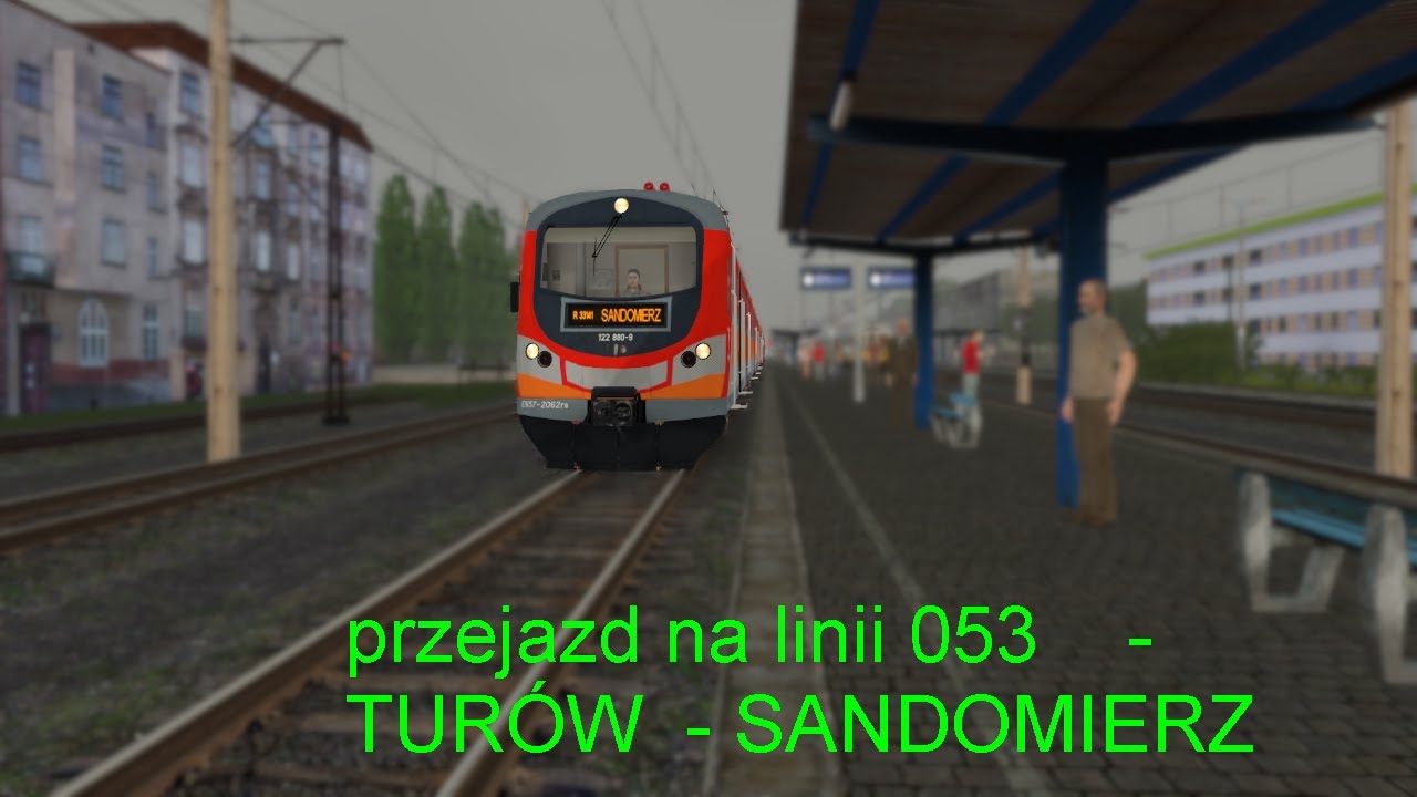 MaSzyna eu07 gameplay przejazd na linii 053  Turów - Sandomierz