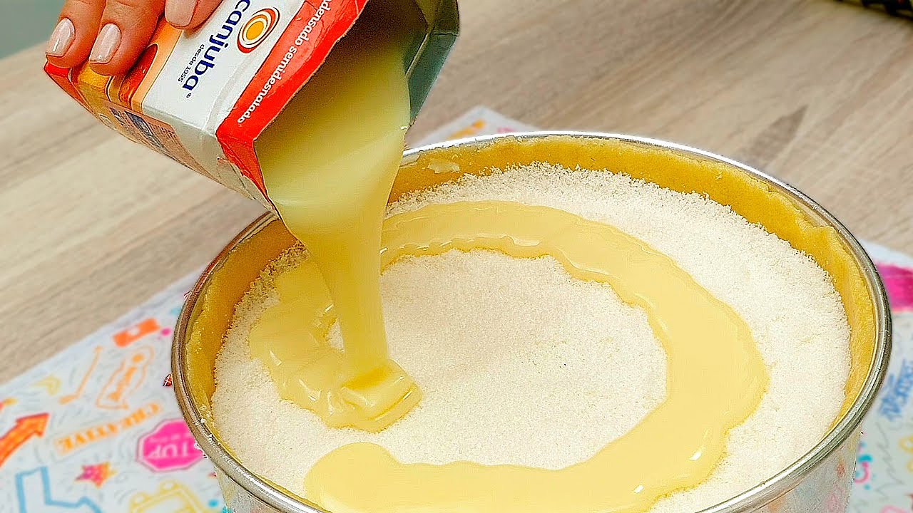 Осторожный! Вкусный и очень аппетитный кокосовый пирог!