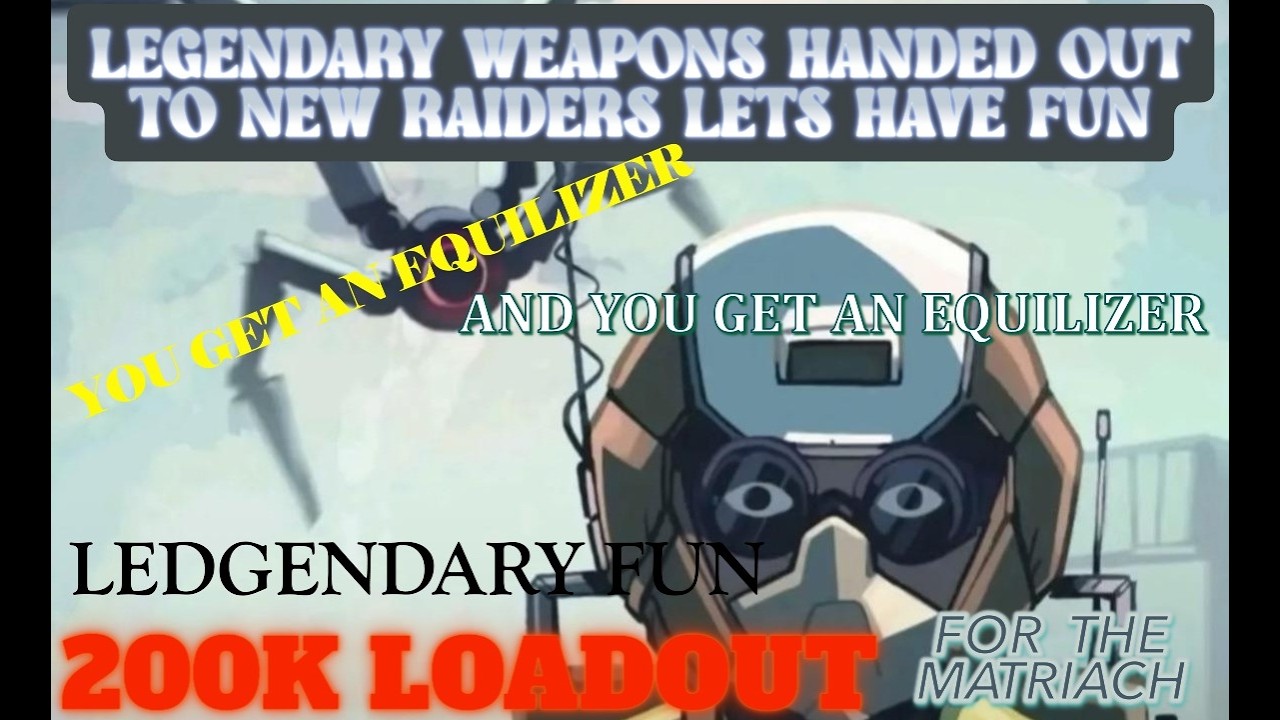 HANDING OUT LEDGENDARY WEAPONS TO THE RAIDERS THAT COME TO FIGHT AS A TEAM. ARC RAIDERS EMBARK