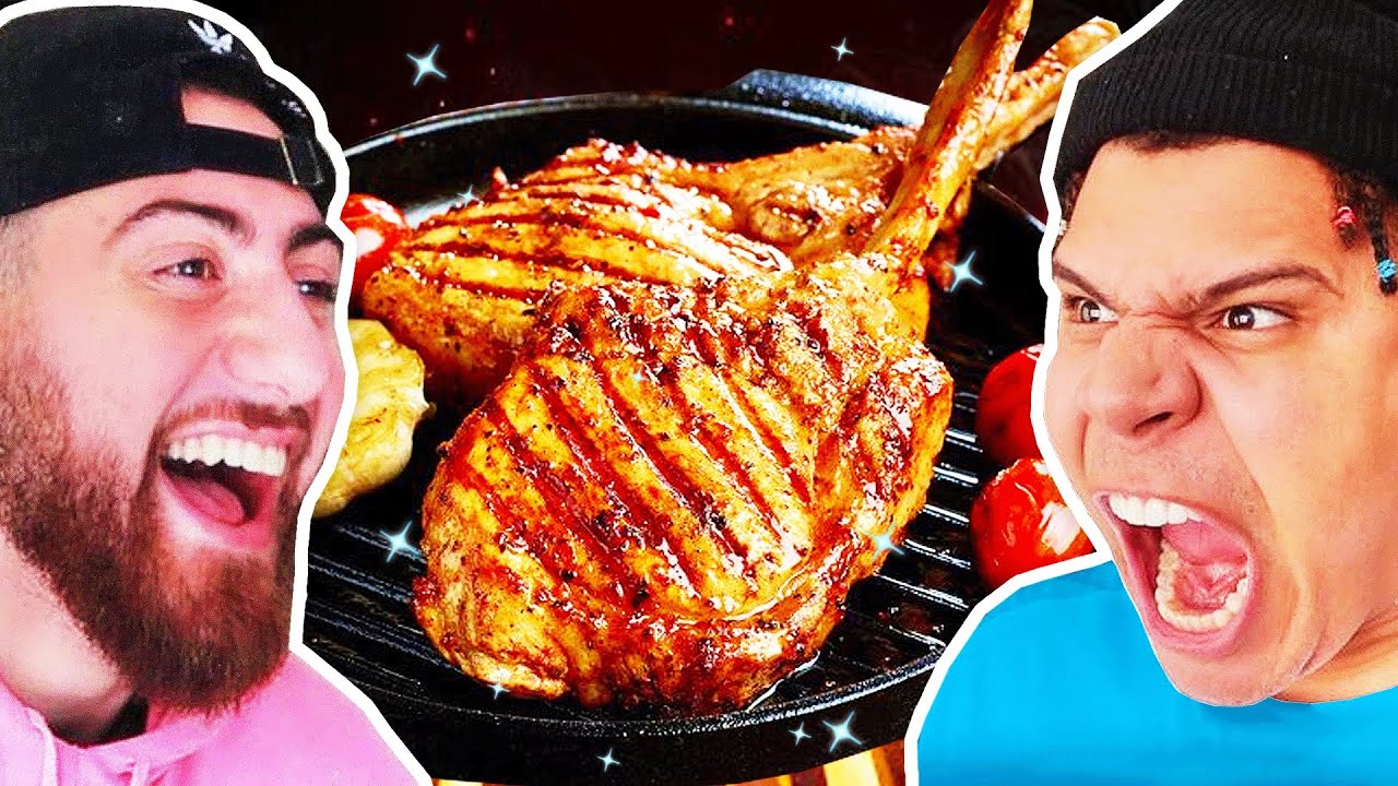 Who Can Cook The Best TOMAHAWK STEAK?! *TEAM ALBOE FOOD COOK OFF CHALLENGE*
