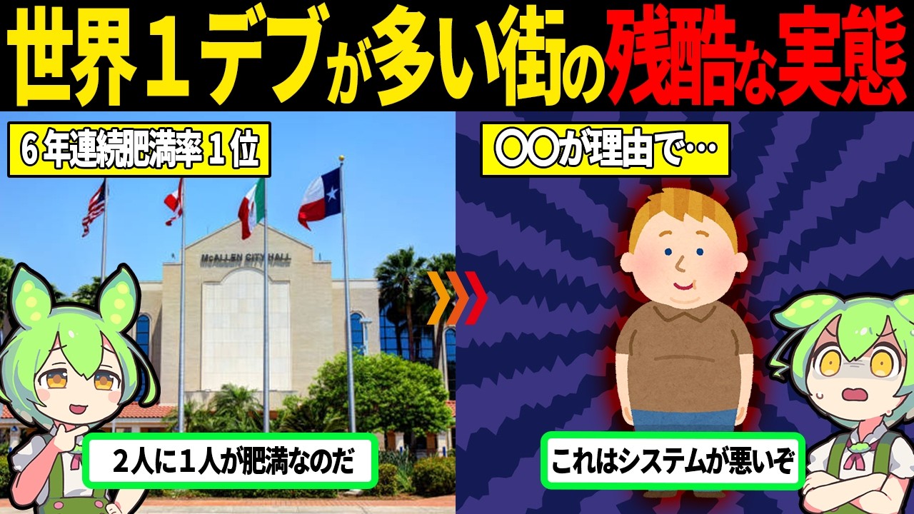 アメリカの貧困層ほど肥満になるしかない絶望的な理由とは？【ずんだもん・ゆっくり解説】