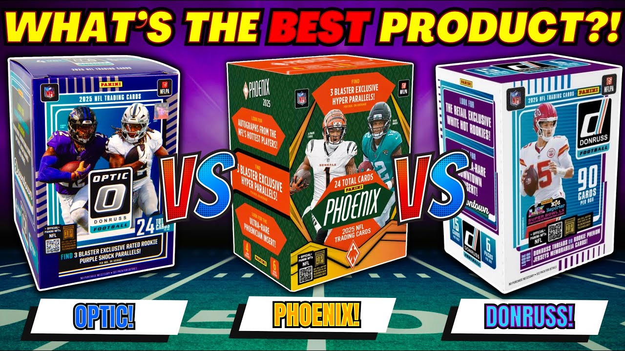 *Whats The BEST Product?🤔 OPTIC vs DONRUSS vs PHOENIX Football Blaster Box Battle! 🏈