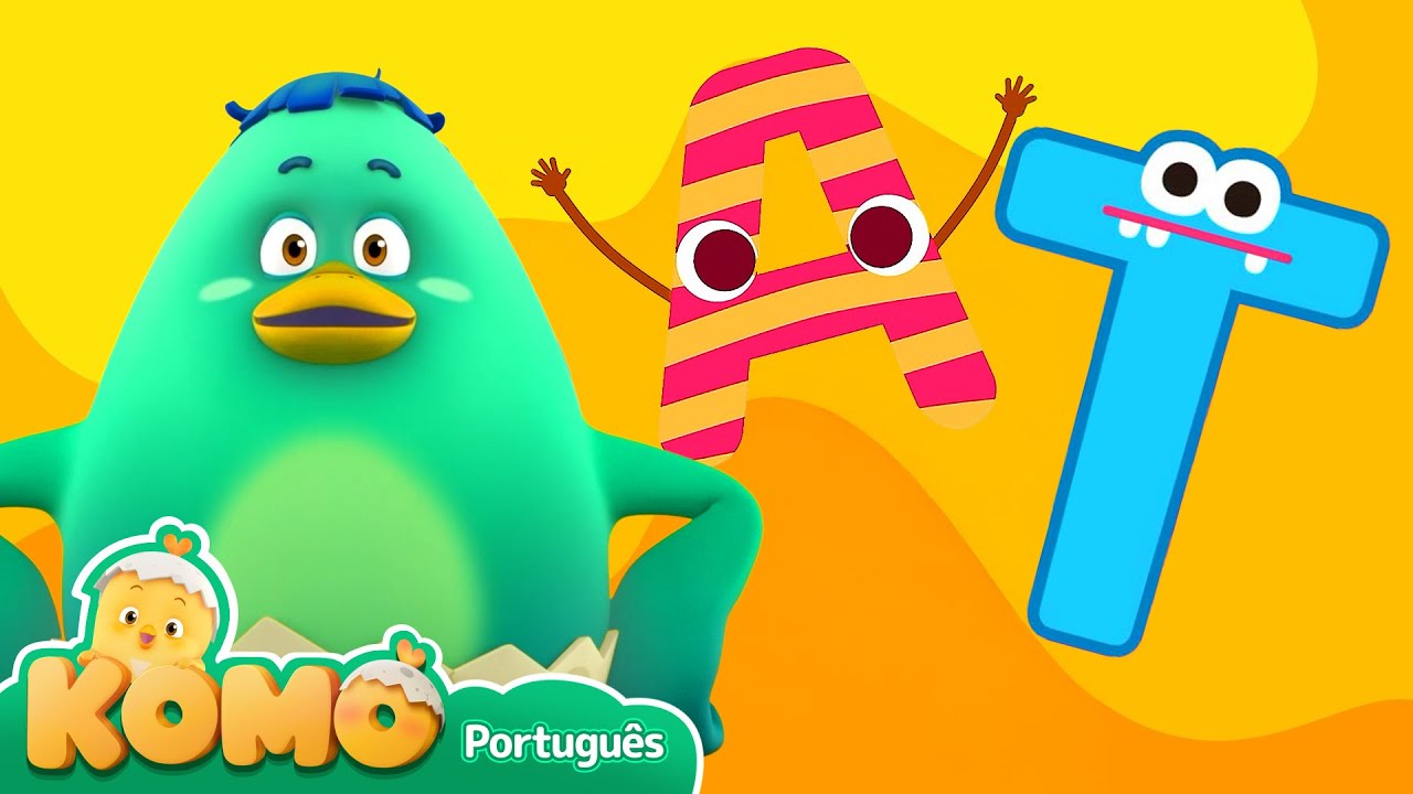 ABC e Fonética A~T para Crianças | Aprenda Inglês com Komo | Desenho Educativo Infantil