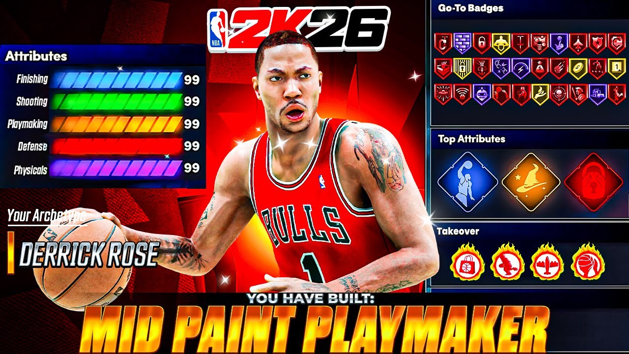 This DERRICK ROSE BUILD Has NO WEAKNESS in NBA 2K26! BEST POINT GUARD