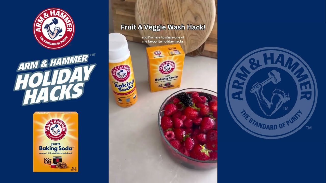 Quick & Simple Baking Soda Fruit and Veggie Wash | ARM & HAMMER&trade; Holiday Hack