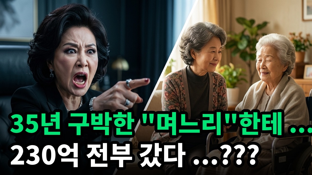 시어머니가 딸 대신 며느리에게 전 재산을 남긴 이유 — ***의 답이었습니다