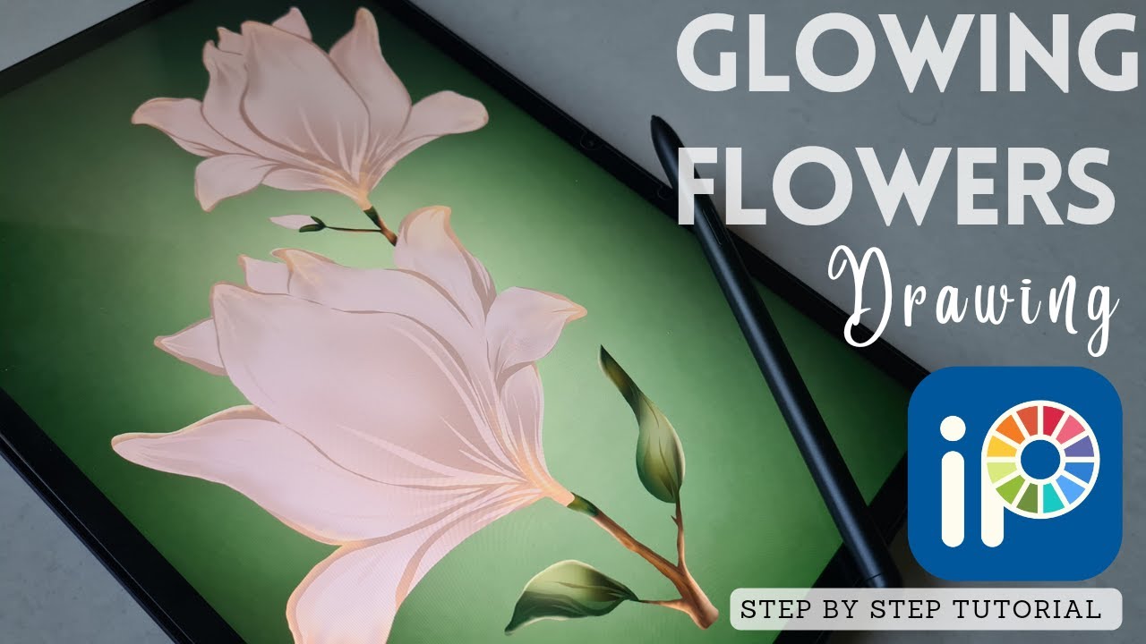 How to draw flowers in IBIS PAINT X, step by step beginners digital art tutorial