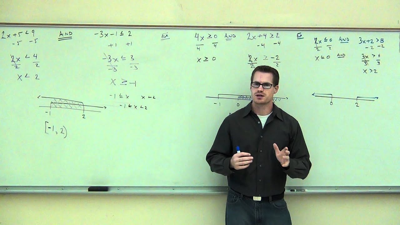Intermediate Algebra Lecture 9.1:  Compound Inequalities (Inequalities with 