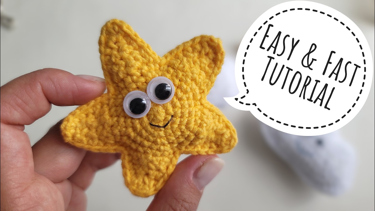 DIY Adorable Crochet Star Amigurumi Tutorial | Beginner-friendly Crochet Keychain Pattern