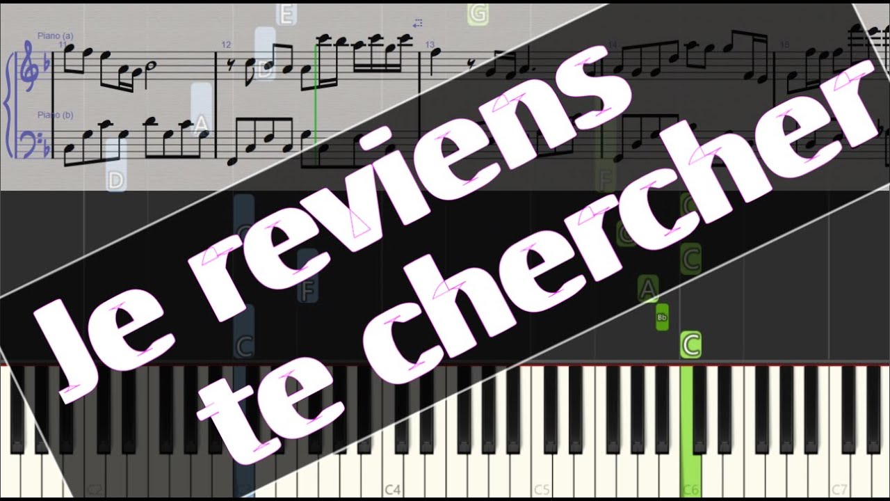 🎹 Je reviens te chercher Gilbert Bécaud PIANO tuto & partition