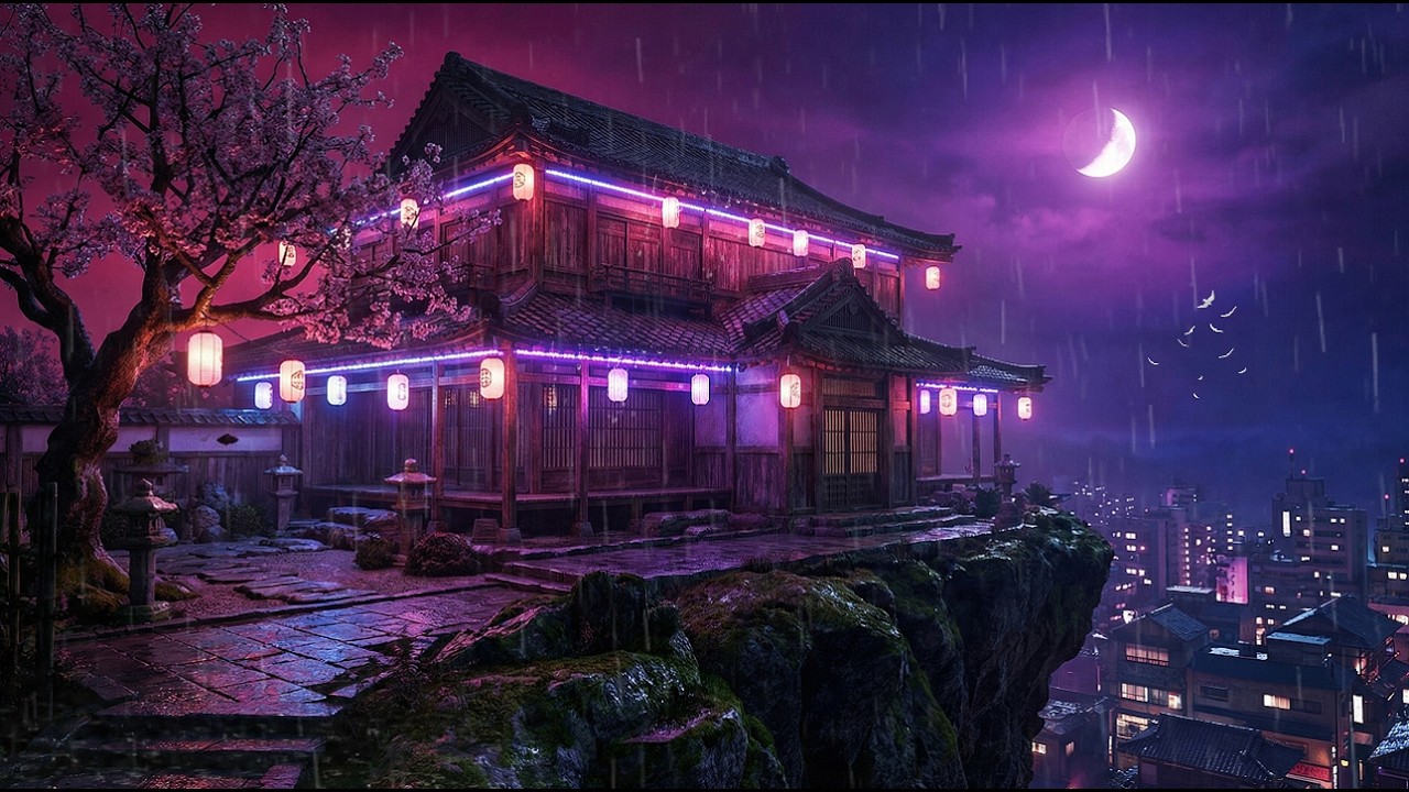 Rain in Japan ☔ Lofi Sleep Music for Deep Rest, Anxiety Relief & Calm Nights 🌙