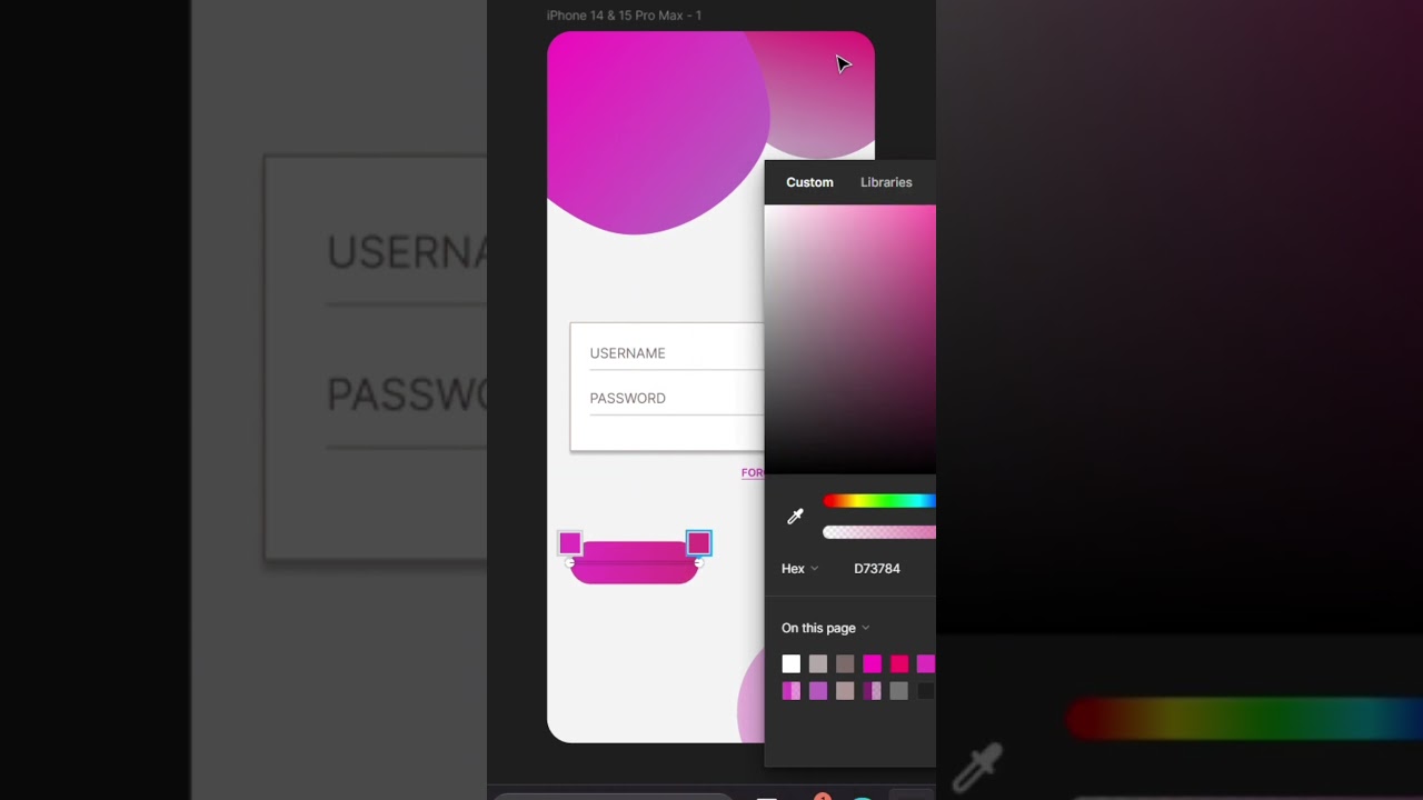 login page for mobile phones apps using figma ui design 