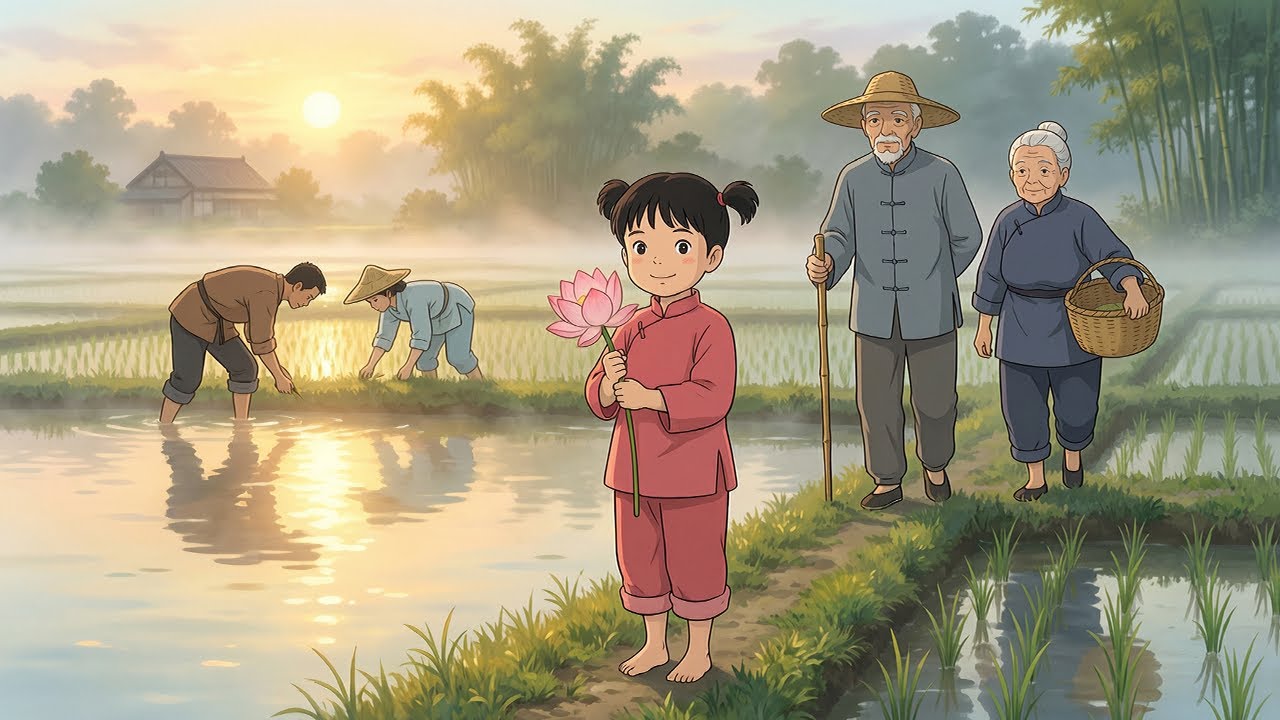 Slow Living in a Peaceful Chinese Village | Ghibli Style Video (Piano +Chines Flute Sound)🍃