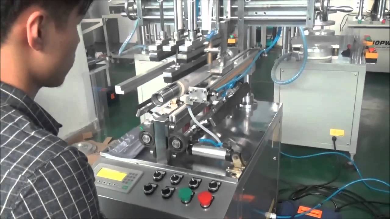 66mm pvc cylinder tube gluing forming machine