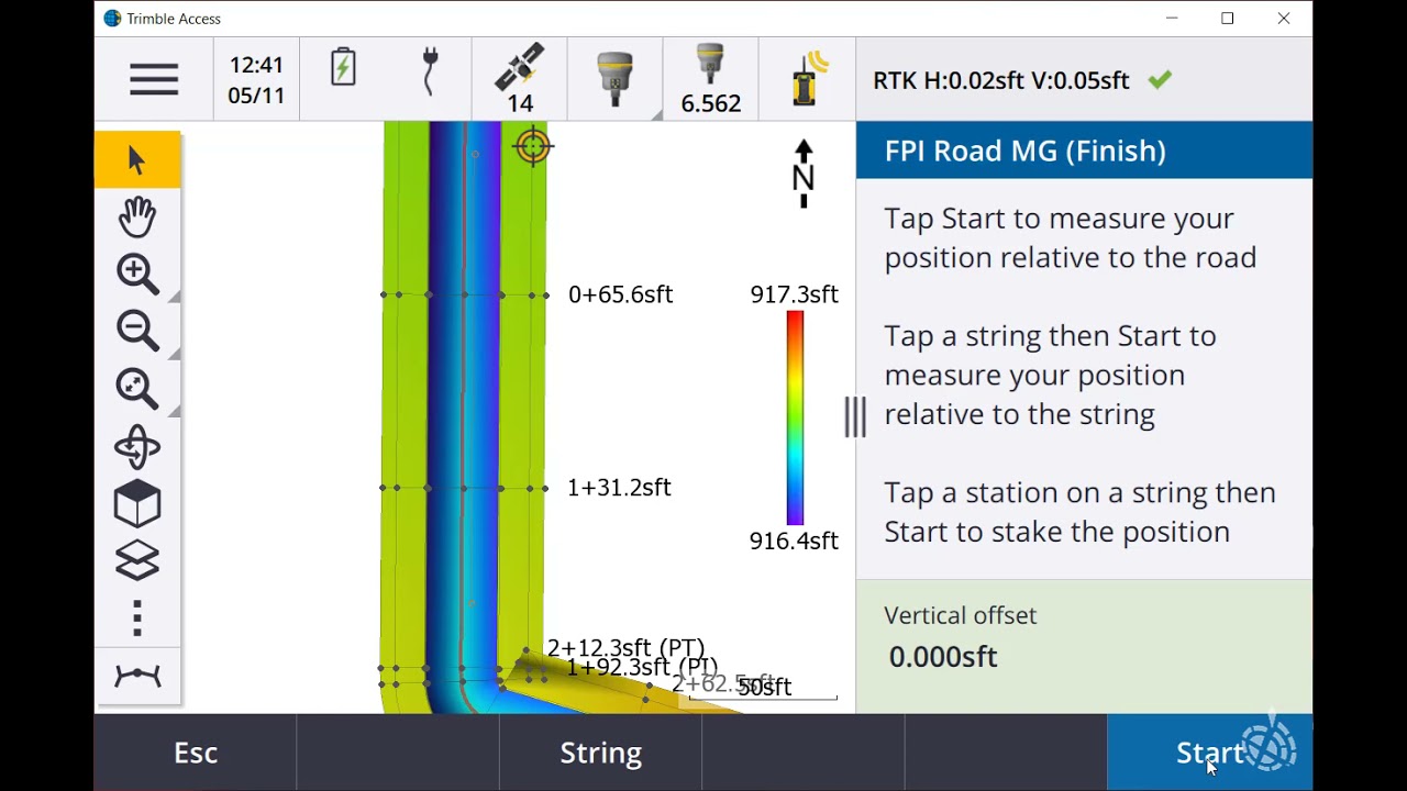 Corridor Stakeout in Trimble Access - Graphical Staking of Road Corridors
