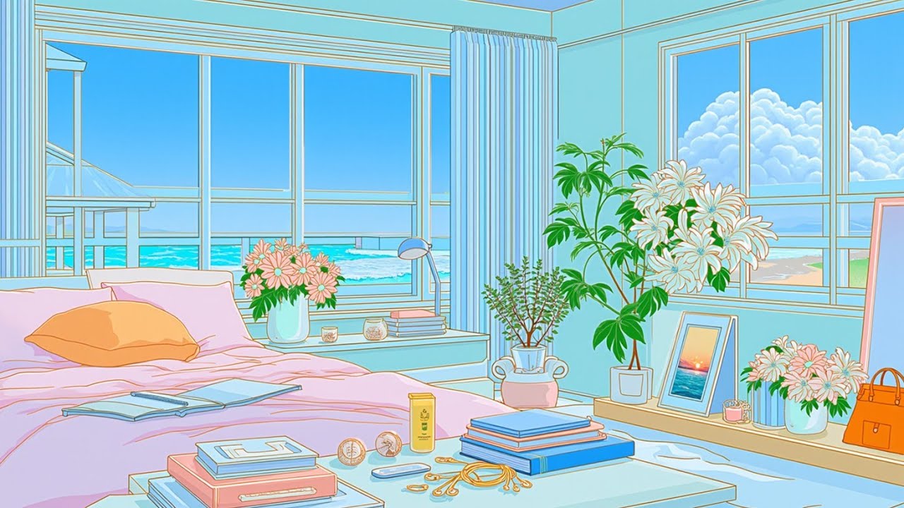 Lofi Hip Hop Beats to Study & Relax ~ Chill Lofi Sleep Music Ocean View Aesthetic