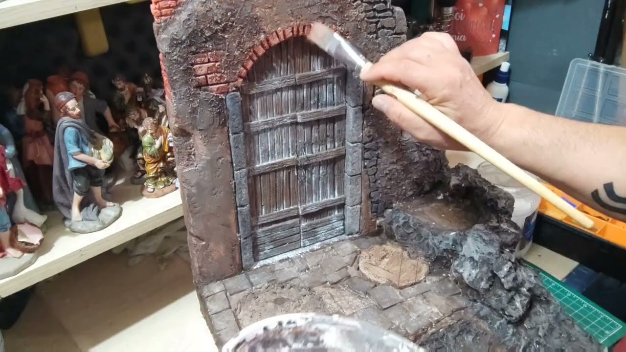 #dinoventurapresepiartigianali : tutorial come creare un rudere in polistirene  colorazione 2/2