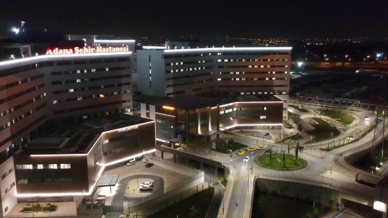 Adana Şehir Hastanesi Son Hali Gece Çekim dji Spark