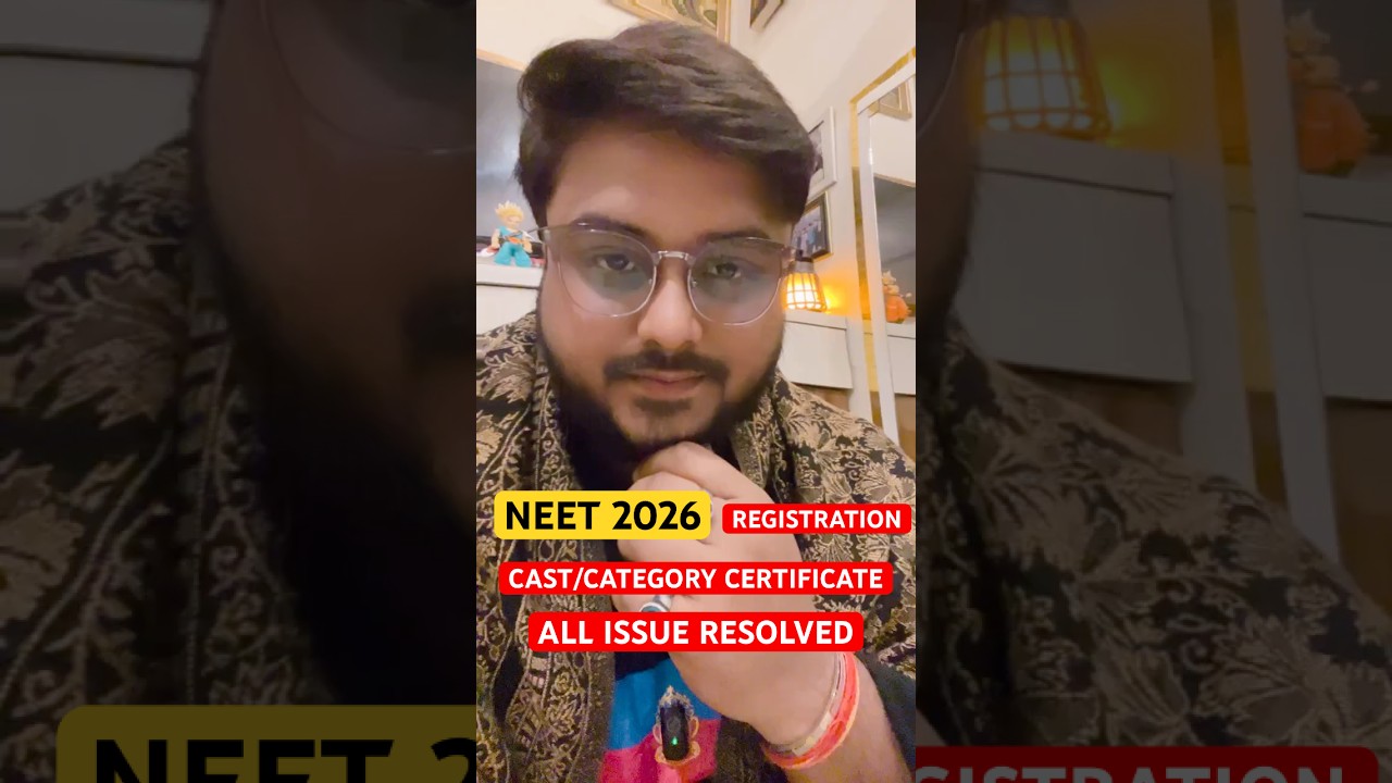 Cast Category Certificate OBC EWS SC ST PwD Related All Issues Resolved Neet 2026 Form Filling #Neet
