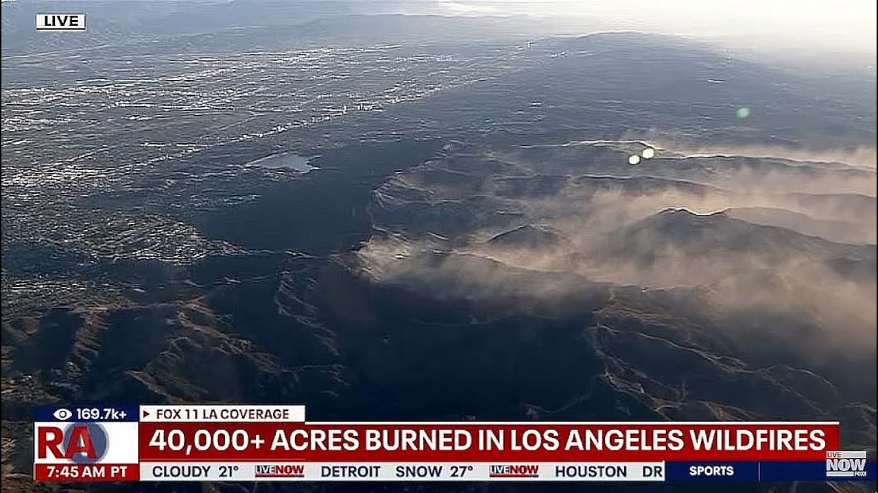 Sunday Los Angeles Fire Update, 16 Dead, 60 Missing, Looting