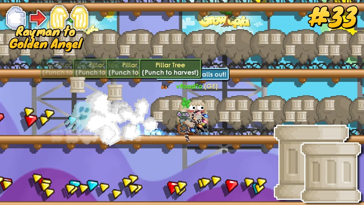 HARVESTING TONS PILLAR TREE!! 😍 | Rayman to Golden Angel #33 | Growtopia