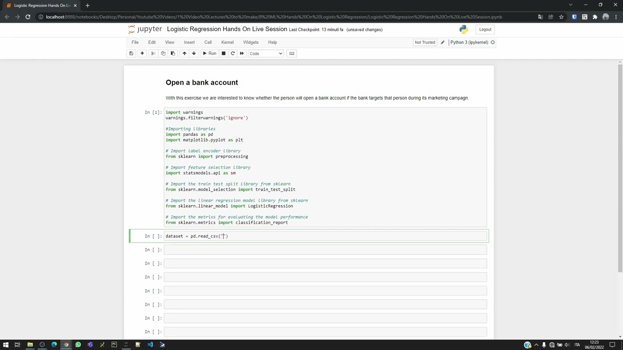 Implement Logistic Regression in Python on a realworld dataset