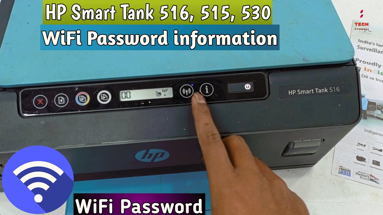 HP Smart Tank 516,515,530 WiFi Password | HP 516 Wifi Direct Password