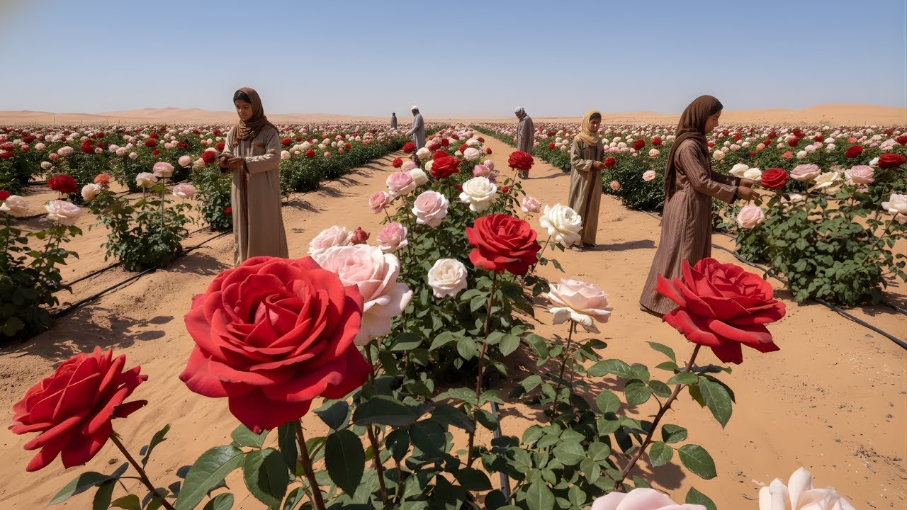 Unbelievable! Roses Grown in the Desert — From Sand to a Million-Dollar Perfume Factory