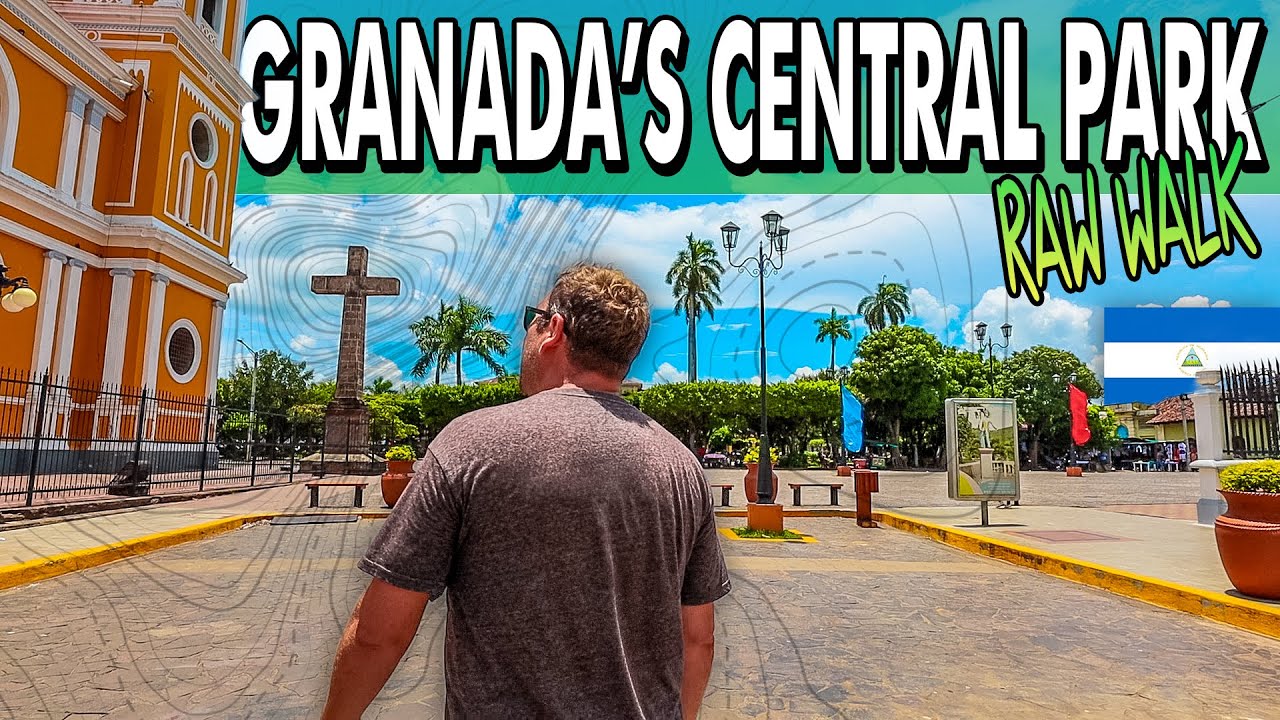 Walk Through of CENTRAL PARK In Granada, Nicaragua! 🇳🇮