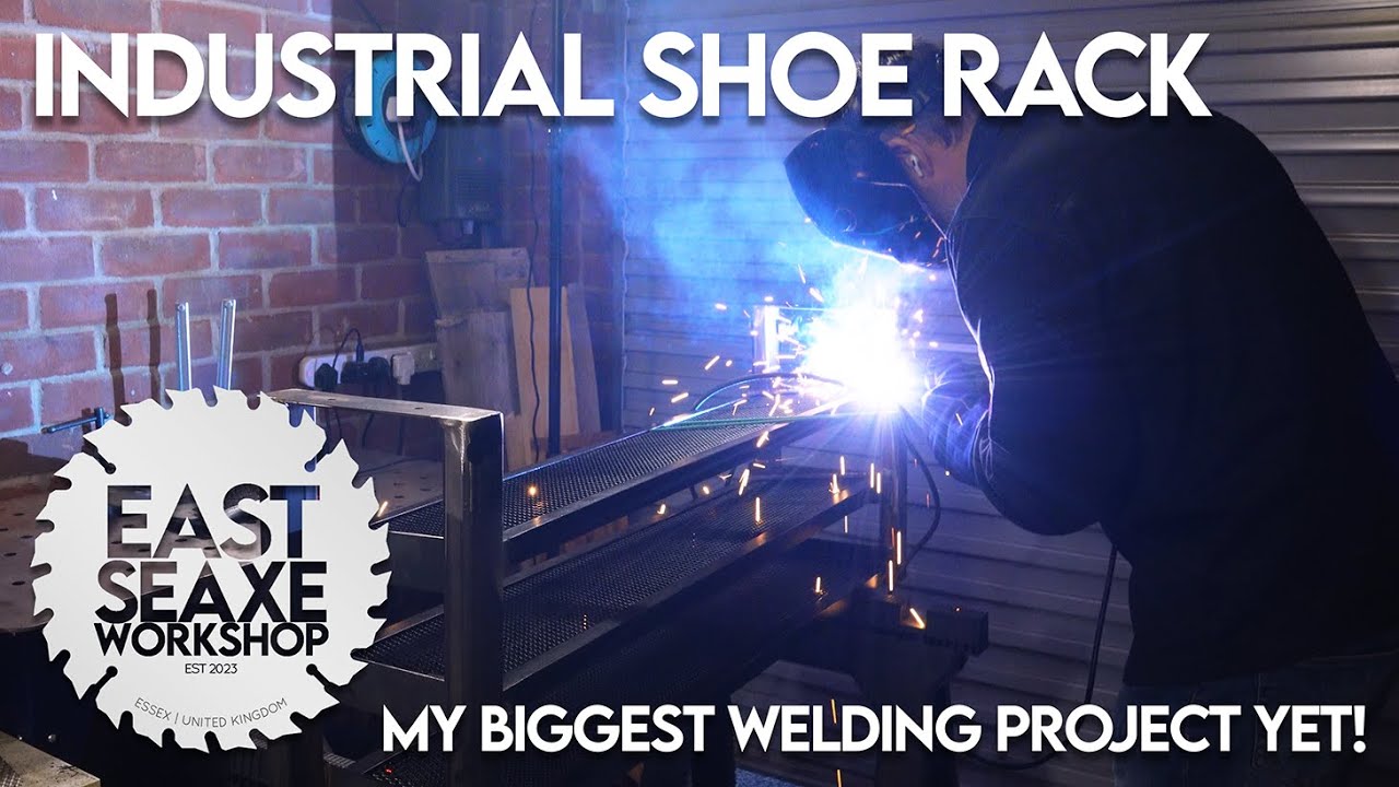 Modern Industrial Shoe Rack: Metal and Woodworking Project | East Seaxe Workshop