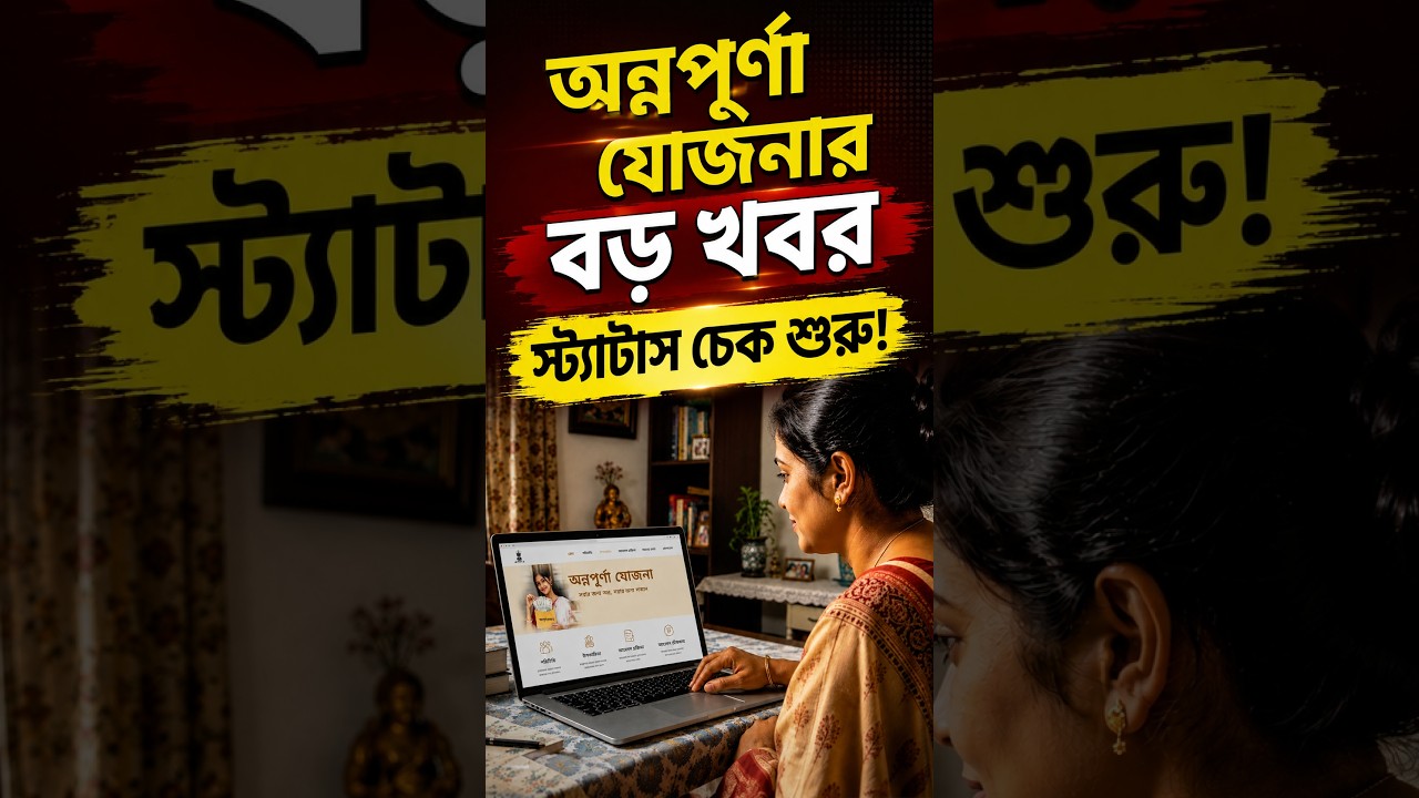 অন্নপূর্ণা যোজনার পোর্টাল খুলল | আবেদন Status Check করুন Online