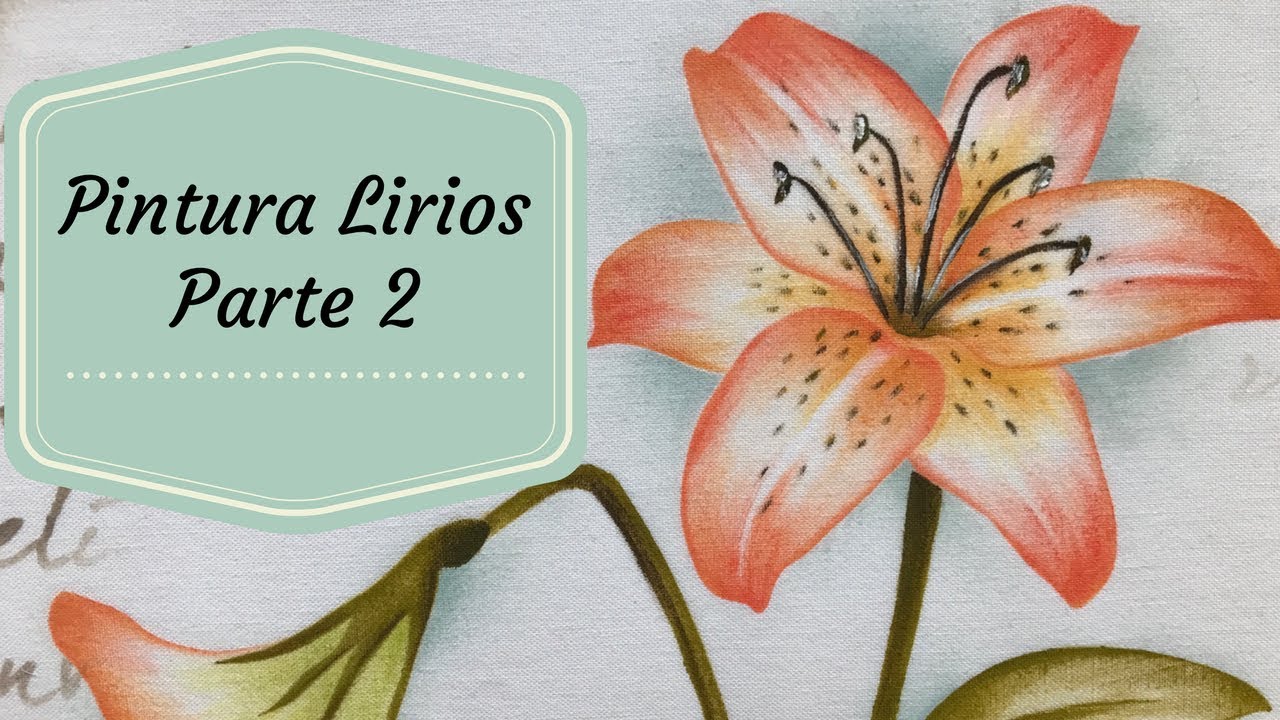 PINTURA EN TELA - COMO PINTAR LIRIO CON STENCIL PARTE II