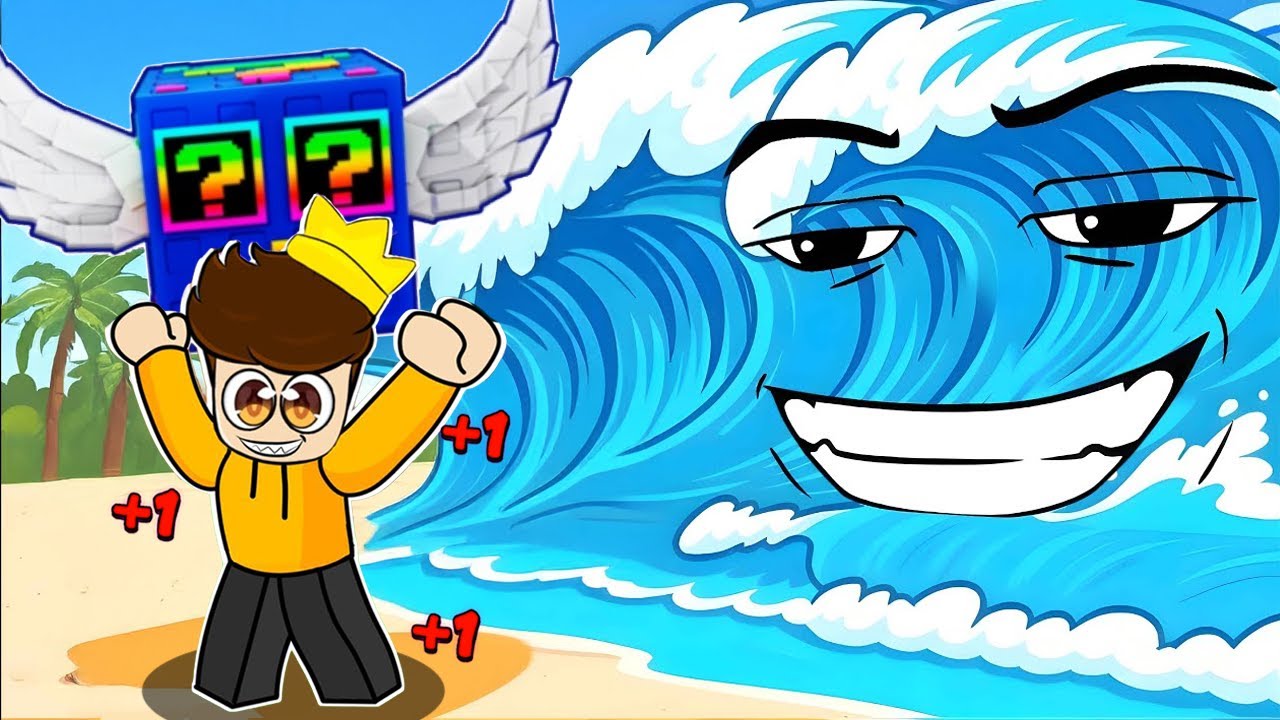 ESCAPE THE TSUNAMI FOR LUCKY BLOCK IN ROBLOX!