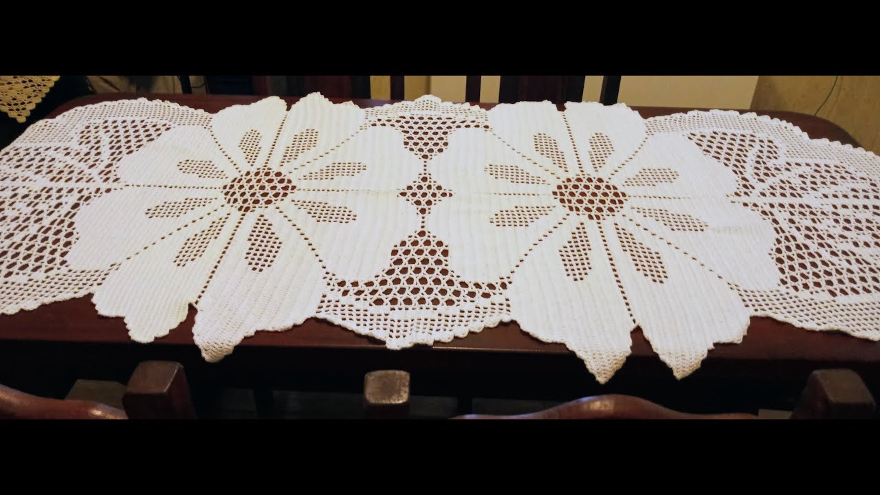 Vlog de produção caminho de mesa flor da paz🌹#crochet #caminhodemesa #artesanal 