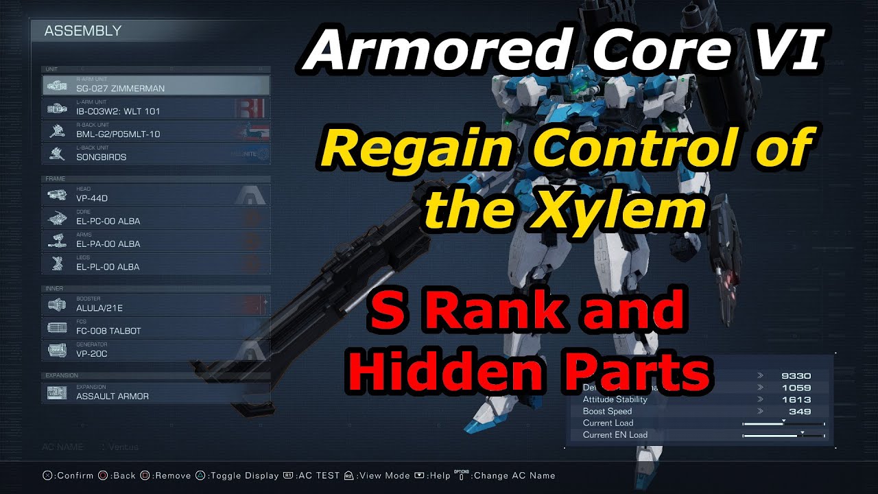 Armored Core 6 (S Rank and Hidden Parts) Regain Control of the Xylem (NG++ unlock)