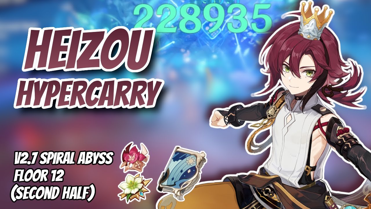 Crowned Shikanoin Heizou Hypercarry Comp. Abyss v2.7 Floor 12 (Second Half) 9 Stars | Genshin Impact