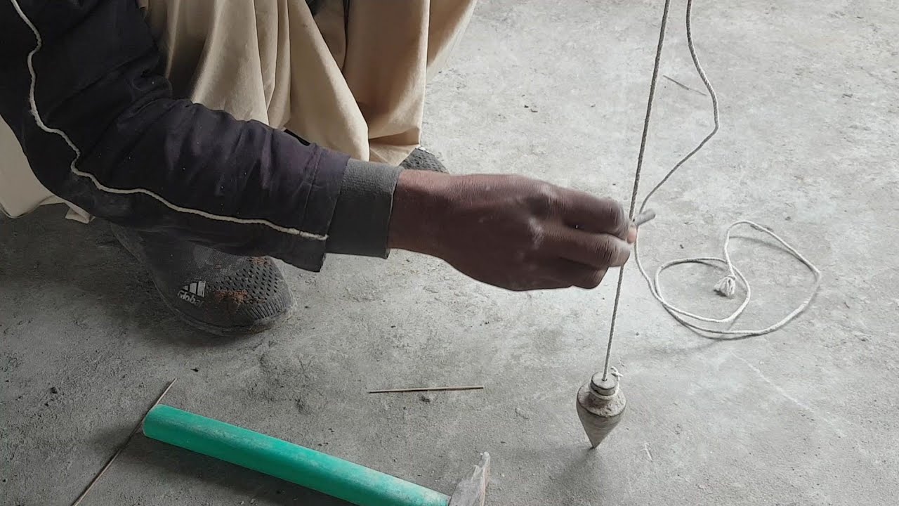 Plumb bob skills |  how to change broken rope of plumbline  |