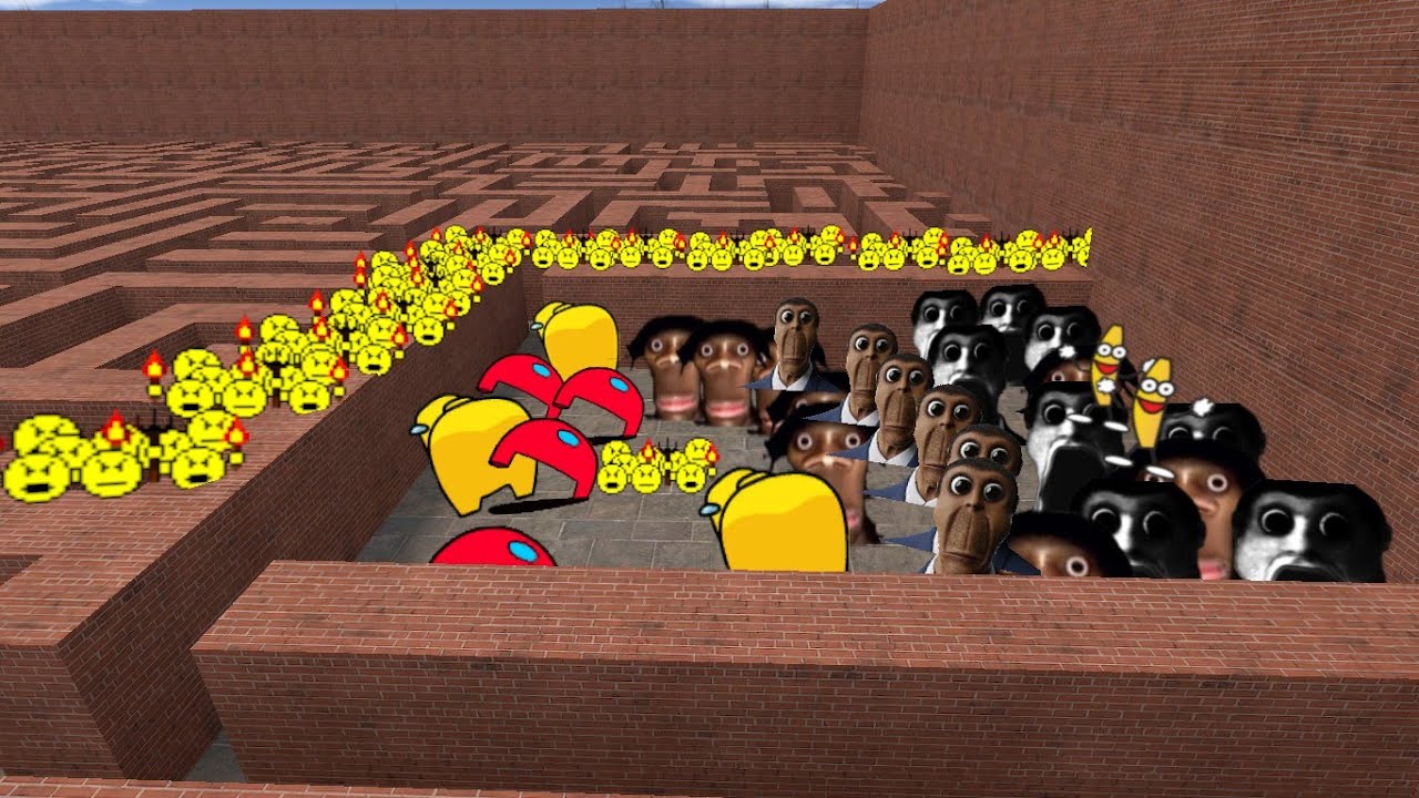 Obunga Army vs Maze Escape | Garry’s Mod Horror #gaming_adnan #memes #garrysmod