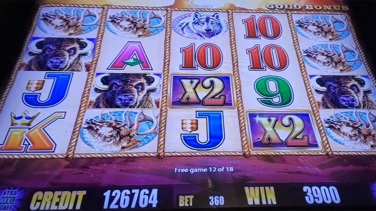 Nice Buffalo And Sunsets x2x2 GREAT BONUS WIN On Buffalo Gold Slot Machine - SunFlower Slots
