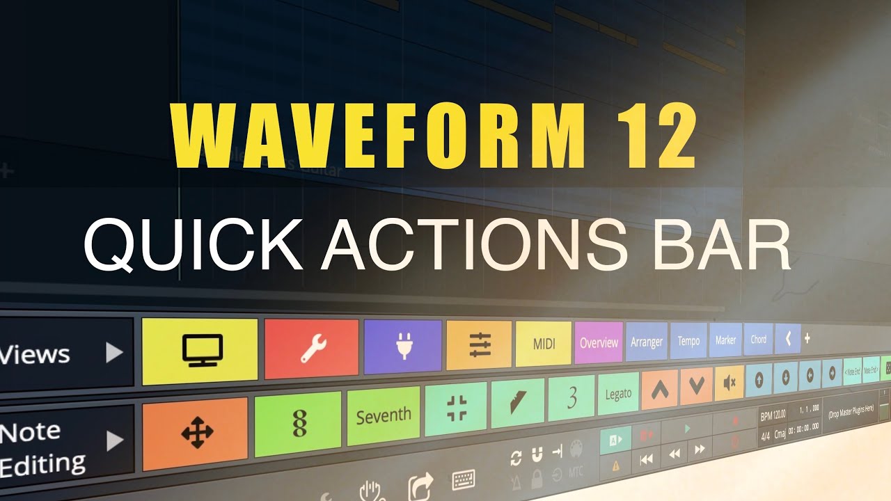 Tracktion Waveform 12: Quick Actions Toolbar